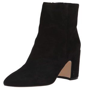 Sam Edelman Women's Hilty Ankle Boot, Black Suede, 7 1/2